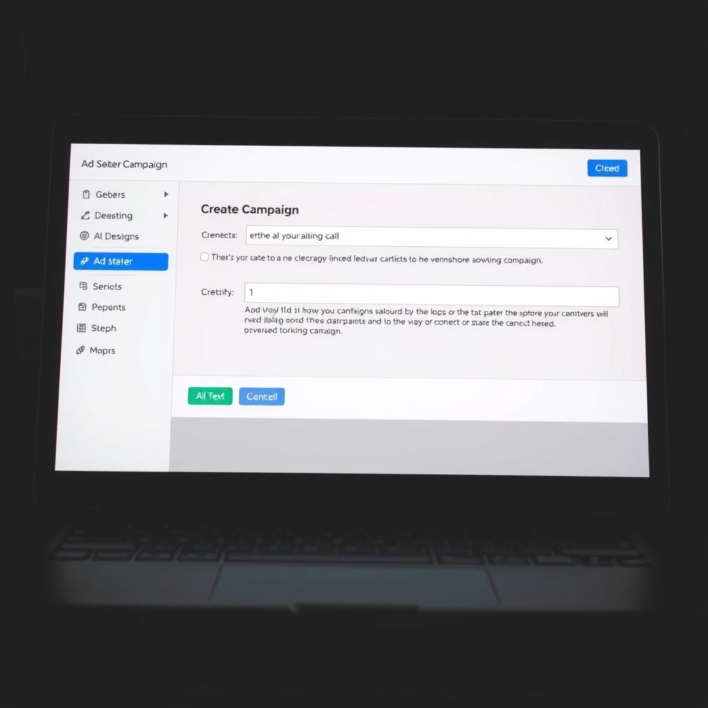 Người chạy quảng cáo thiết lập các bước tạo chiến dịch trên máy tính 